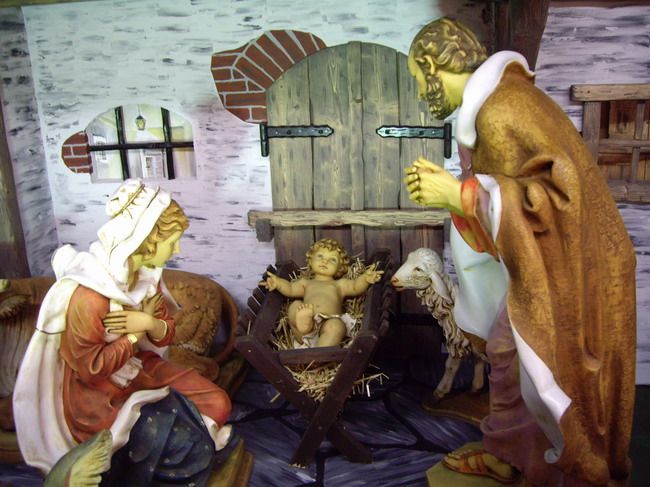 Weihnachtsmarkt Linz Weihnachtskrippe Detail